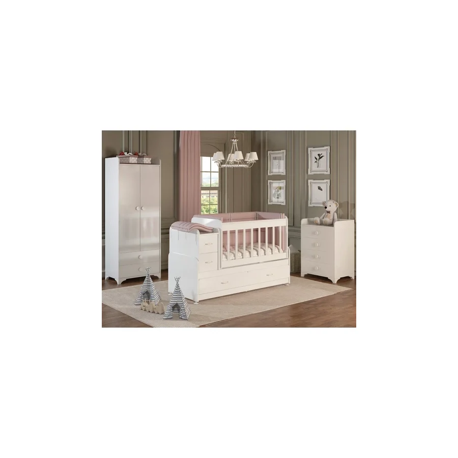 PATİKO SW 703A BÜYÜYEBİLEN BEŞİKLİ BEBEK ODASI TAKIMI