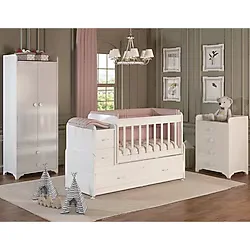 PATİKO SW 703A BÜYÜYEBİLEN BEŞİKLİ BEBEK ODASI TAKIMI