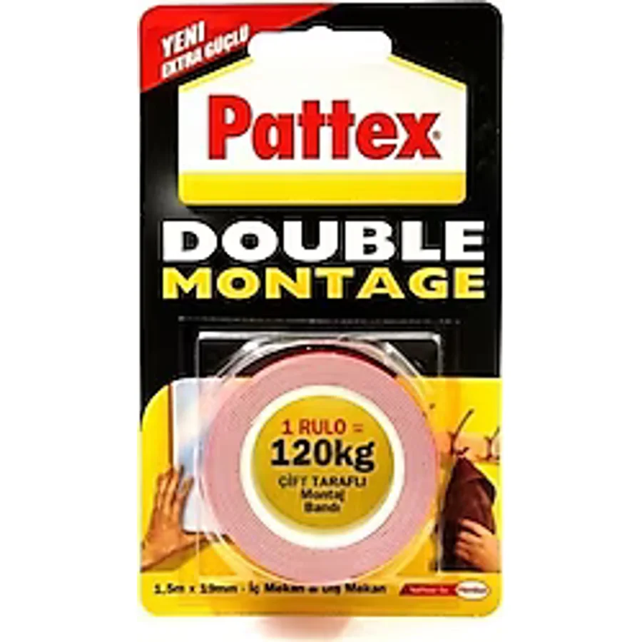 Pattex 1483609 120 kg Double Montaj Bandı