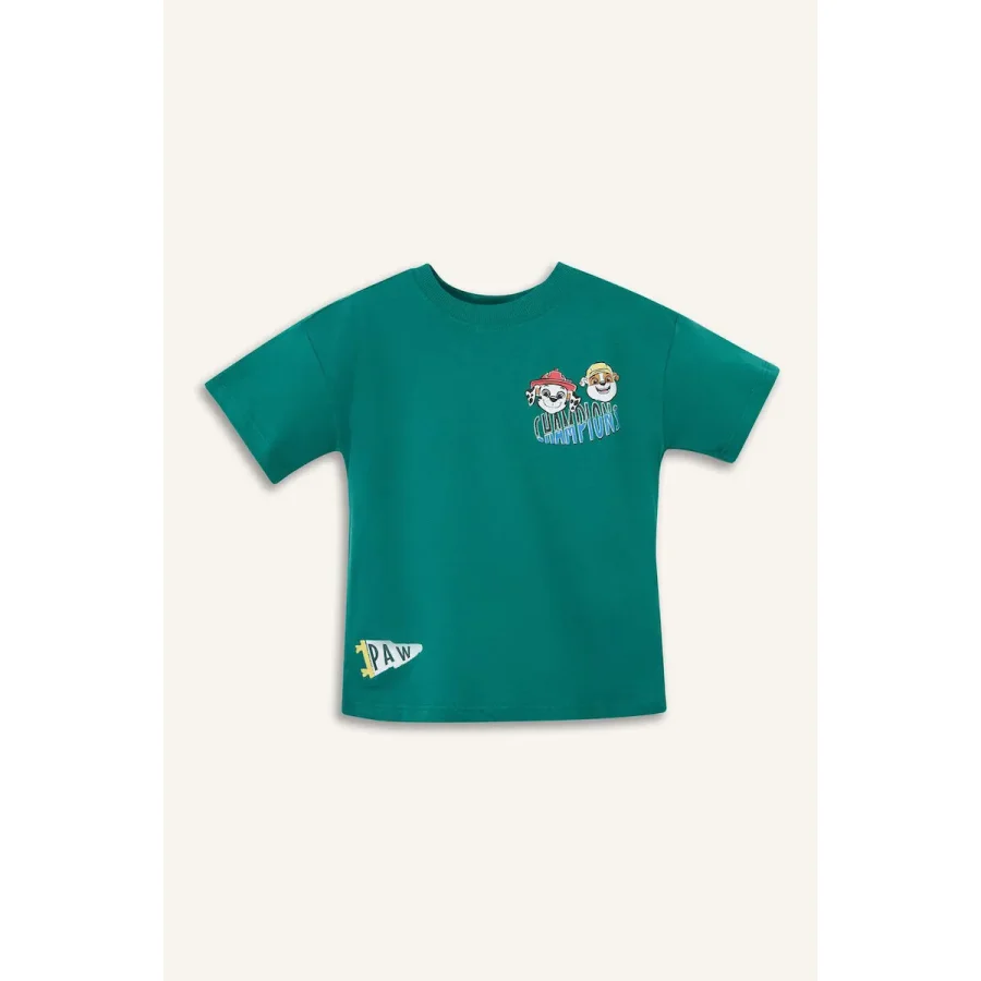 Paw Patrol Regular Fıt Kısa Kollu Tişört Erkek Bebek
