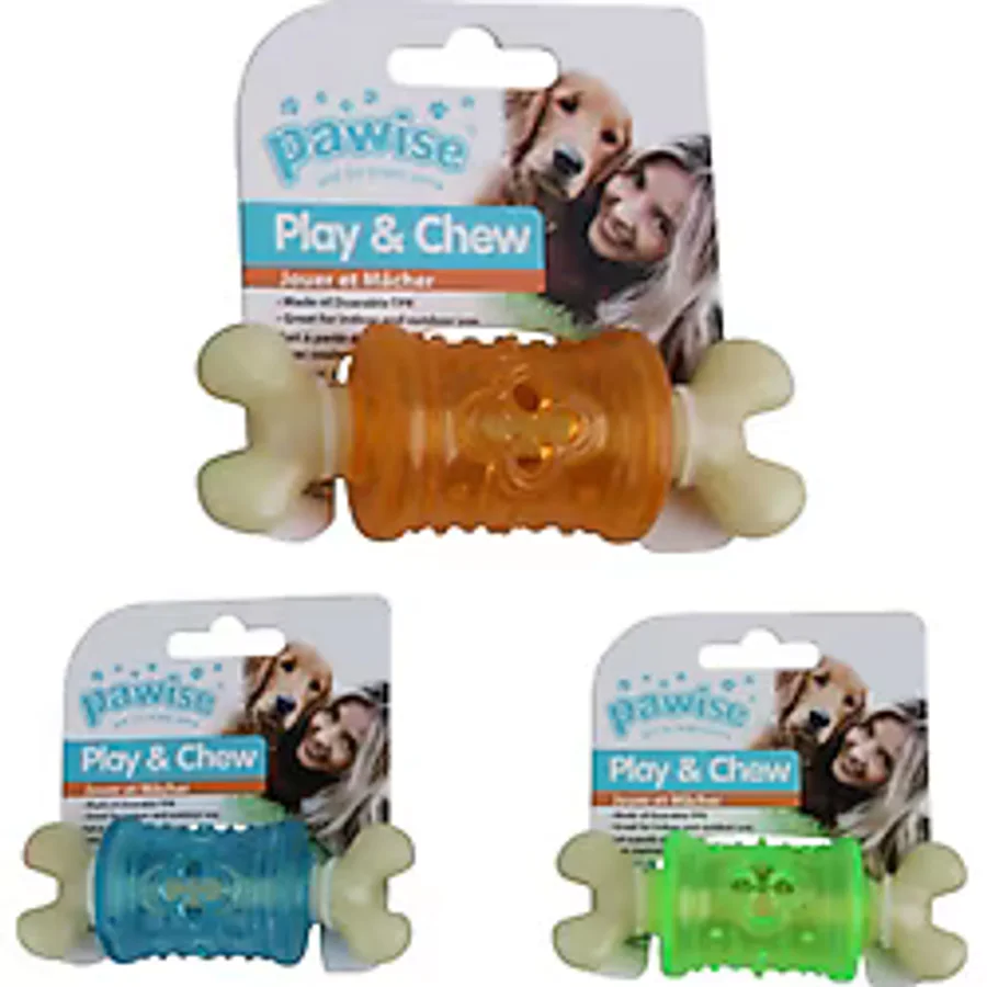 Pawise Funny Chew 10.5 CM S Boy Halka Isırmalık Köpek Kemik Oyuncağı Çok Renkli