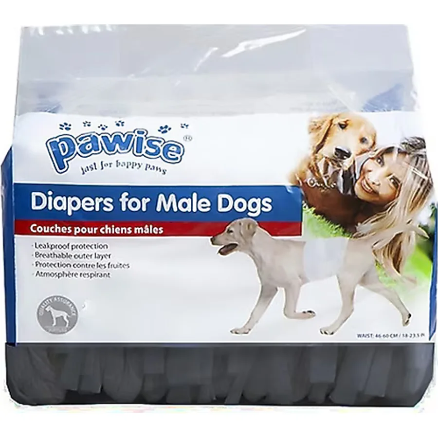 Pawise Kullan At Erkek Köpek Alt Bezi Siyah S 12'li
