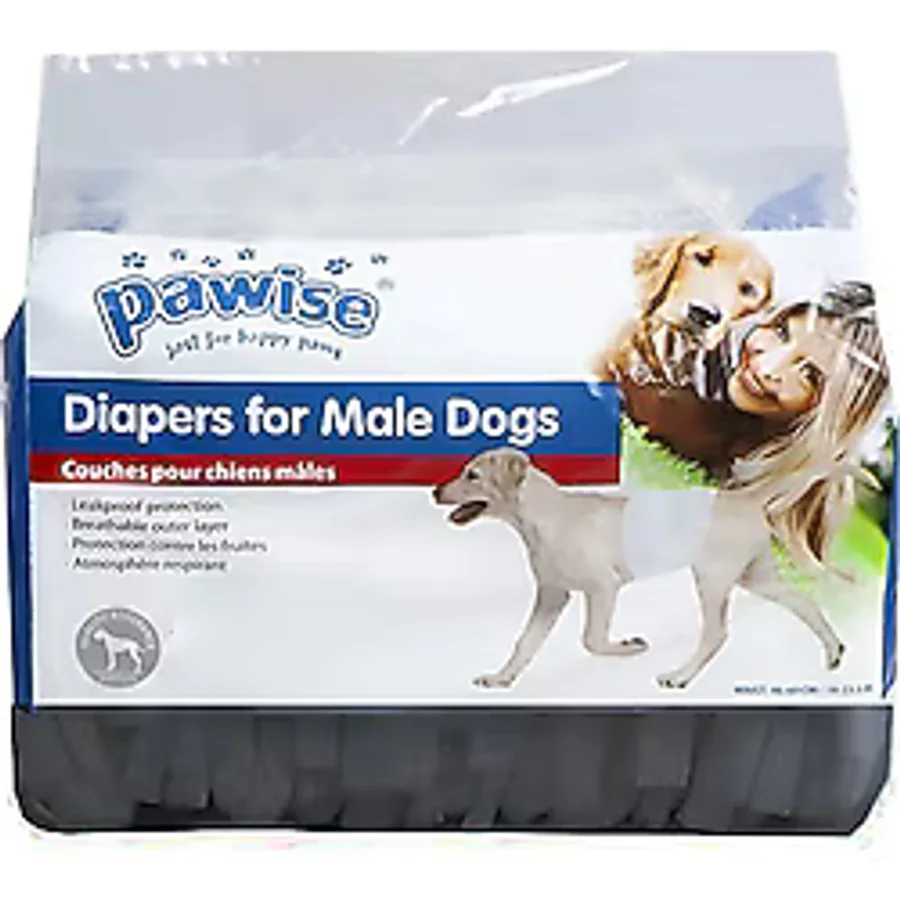 Pawise Kullan At Erkek Köpek Alt Bezi Siyah S 12'li
