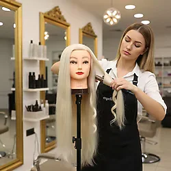 Pazarcan Kuaför Eğitim Mankeni / Yaki + Masa Aparatı / Platin