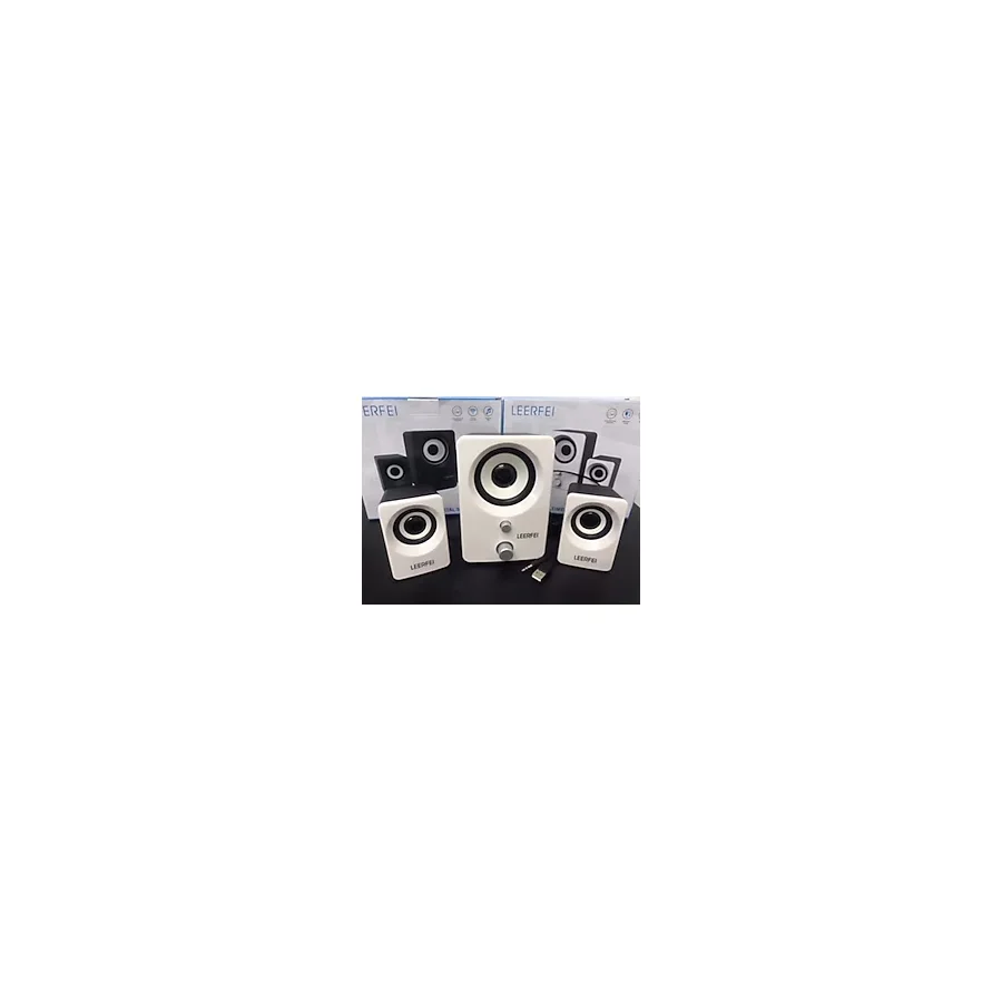 Pazariz 2+1 USB Ses Sistemi Speaker 6W Rms Hoparlör Bilgisayar Laptop Cep Telefonu - Beyaz
