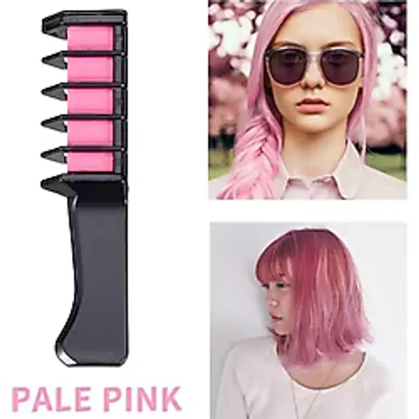 Pazariz Rengarenk Saç Boyama Tebeşiri - Mini Taraklı Konsept Saç Boyama Seti Hair Chalk Pembe