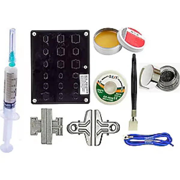 Pcb Tutucu Lehimleme Standı Seti - Havya Uç Temizleyici Flux ve Lehim Emme Teli SET/006