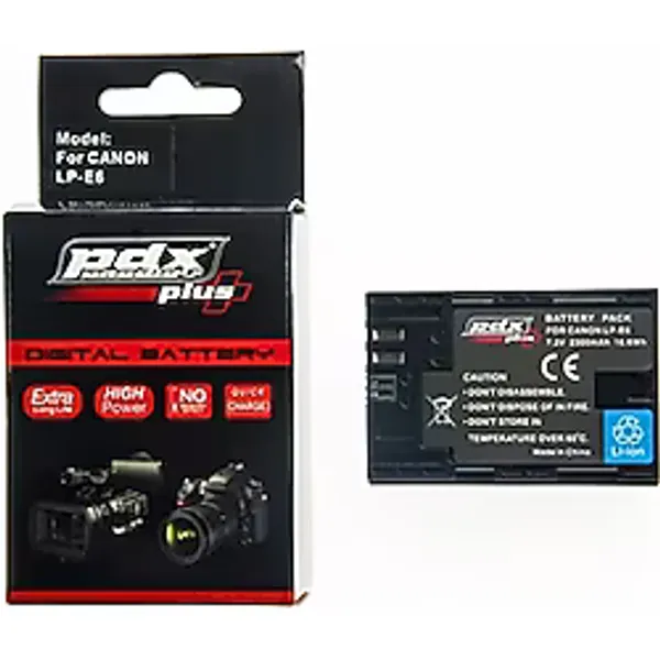 PDX Plus,Canon İle Uyumlu LP-E6 Fotoğraf Makinesi Bataryası.