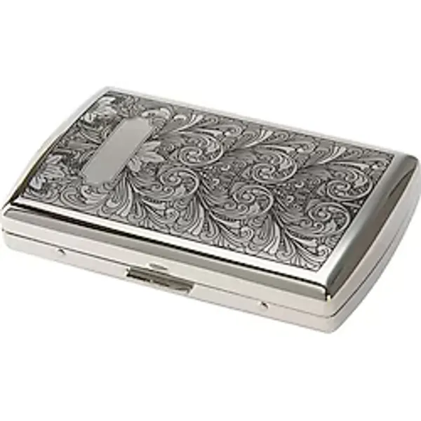 Pearl Japan Venus Metal Kısa Sigara Tabakası Arabasque Krom 12li