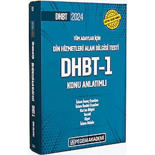 Pegem Akademi Yayıncılık 2024 Din Hizmetleri Alan Bilgisi Testi DHBT-1 Konu Anlatımlı