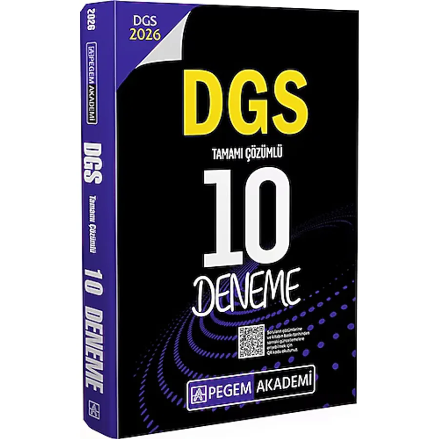 Pegem Akademi Yayıncılık 2026 DGS Tamamı Çözümlü 10 Deneme