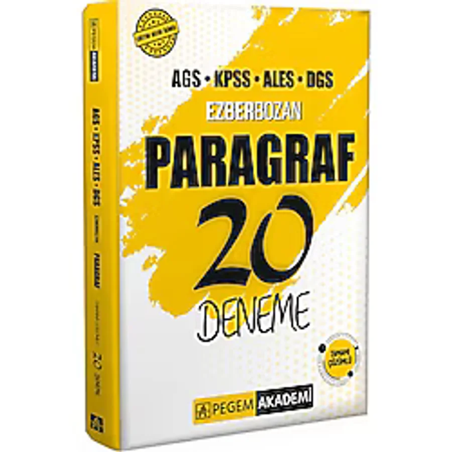 Pegem Akademi Yayıncılık Ags Kpss Ales Dgs Ezberbozan Paragraf 20 Deneme