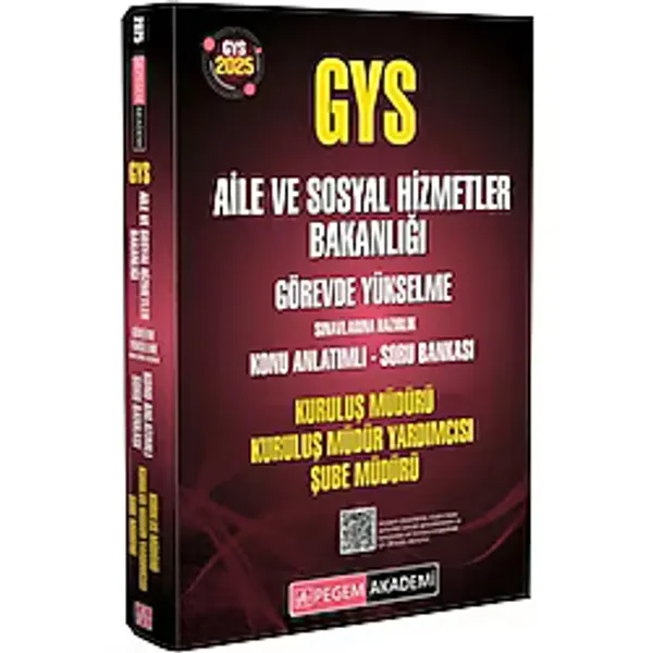 Pegem Yayınları 2025 Gys Aile Ve Sosyal Hizmetler Bakanlığı Görevde Yükselme Sınavlarına Hazırlık