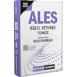 Pegem Yayınları 2026 ALES Sözel Yetenek Türkçe Tamamı Çözümlü Soru Bankası