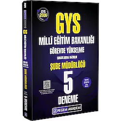 Pegem Yayınları 2026 GYS MEB Görevde Yükselme Sınavlarına Hazırlık Tamamı Çözümlü 5 Deneme ŞUBE MÜDÜRLÜĞÜ