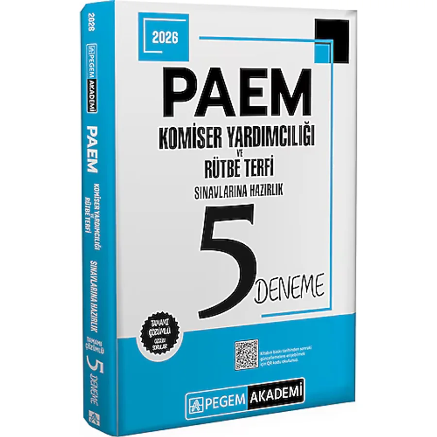 Pegem Yayınları 2026 PAEM Komiser Yardımcılığı ve Rütbe Terfi Sınavlarına Hazırlık 5 Deneme