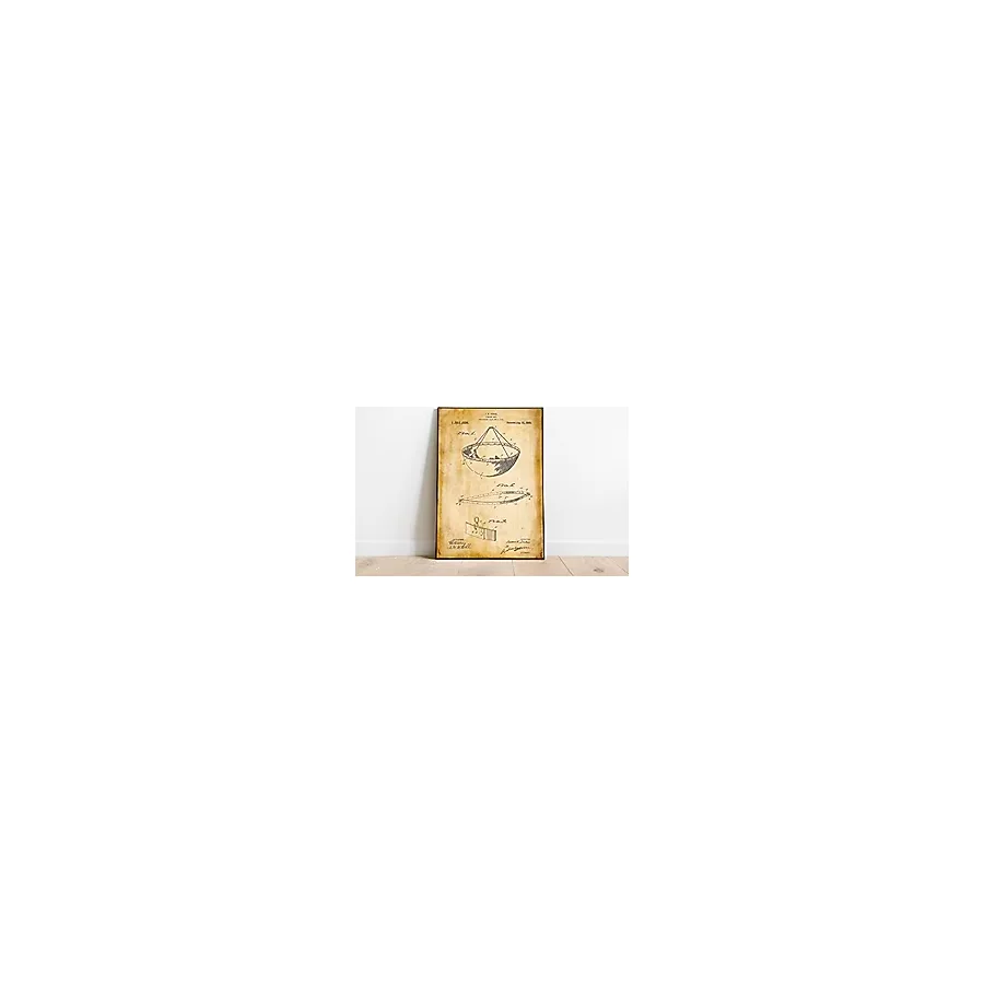 Pegziz pgzzNM1546 Dekoratif Sanatsal Balık Ağı Patent Posteri 60x90cm.