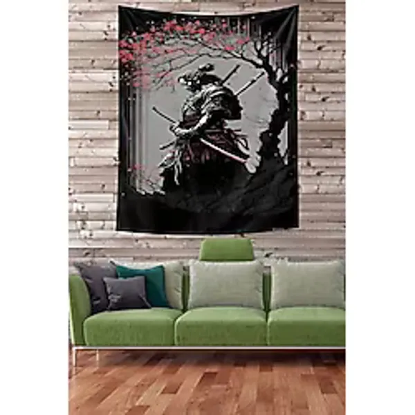 Pelangi Samuray Leke Tutmaz Kumaş Duvar Örtüsü Duvar Halısı Tapestry PNTR288, 70 x 100