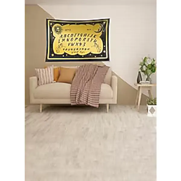 Pelangi Sarı Ruh Çağırma Tahtası Ouija Desenli Leke Tutmaz Kadife Kumaş Duvar Örtüsü Duvar Halısı Tapestry YWLL415, 35 x 50