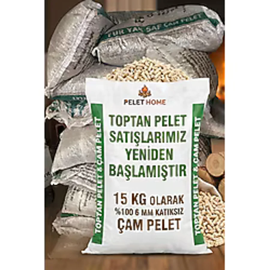 Pelet Home %100 Doğal Saf Çam Peleti - 15 kg (6mm)