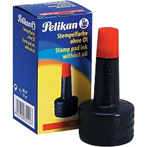 Pelikan Istampa Mürekkebi 30Cc Kırmızı - 3 Adet
