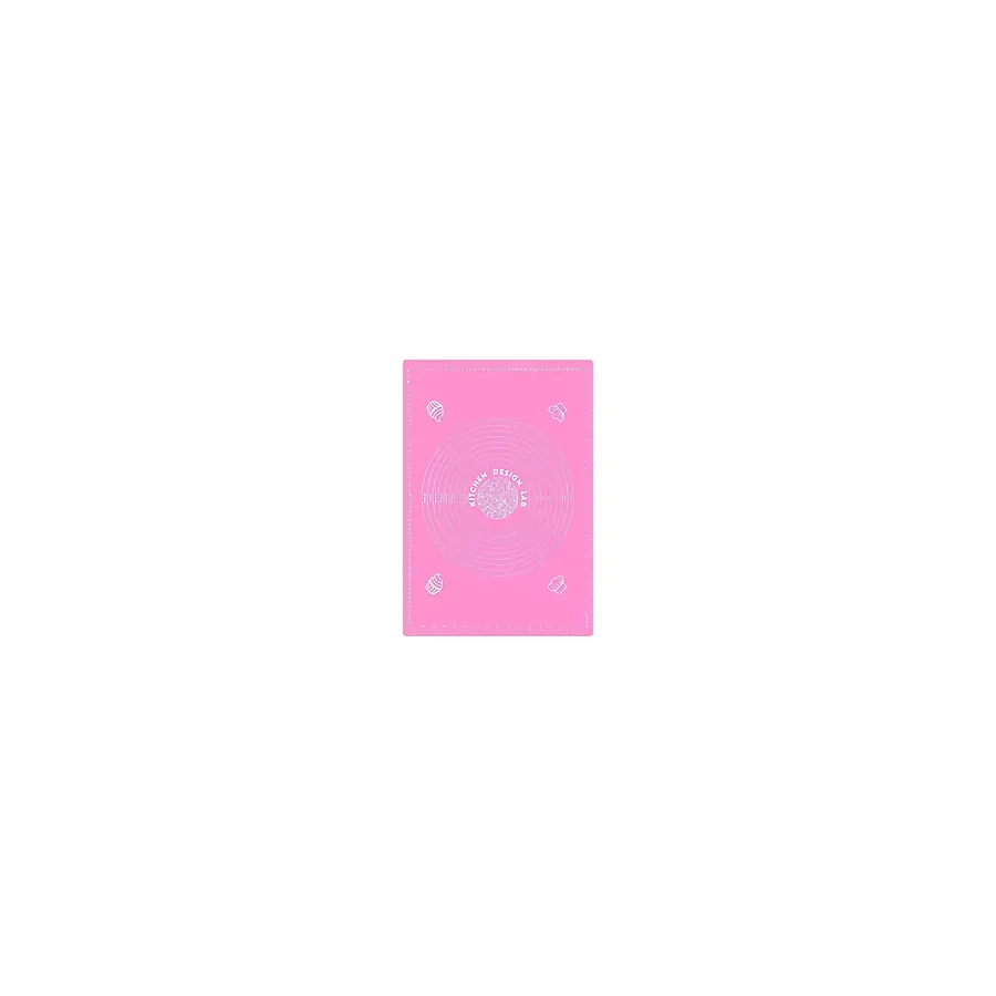 Pembe 1. Sınıf Kaliteli Silikon Hamur Açma Matı Büyük Boy Ölçülü Hamur Açma Matı 45 Cm X 65 Cm