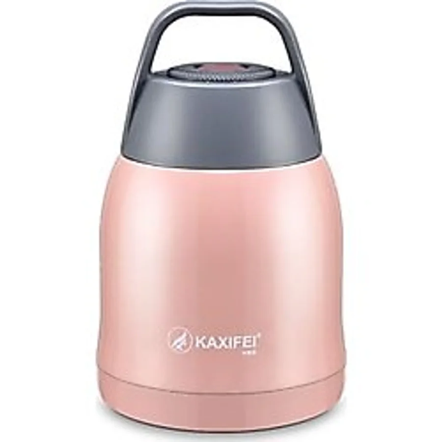 Pembe Çelik 600 ml Vakumlu Yemek Bebek Mama Saklama Termosu Sefertası cin722pm