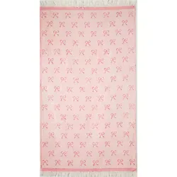 Pembe Fiyonk Desenli Peştemal Havlu 90x165 cm