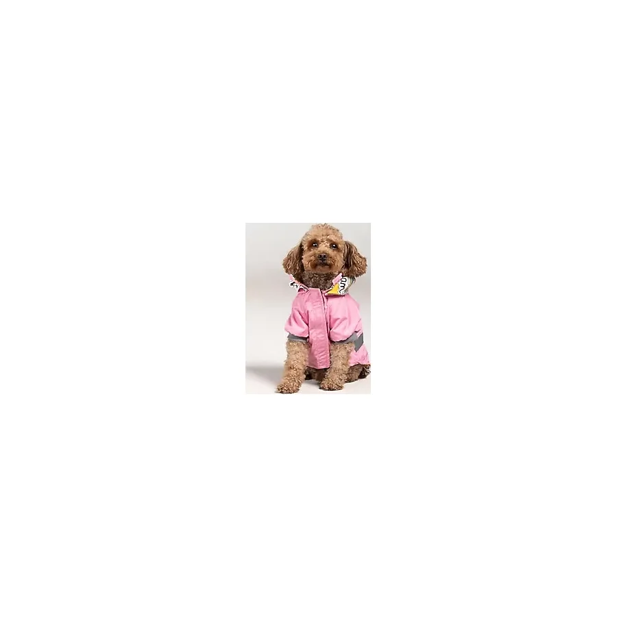 Pembe köpek yağmurluğu, Küçük ve orta ırk köpek yağmurluğu, Salya store köpek kıyafeti (X-Large)