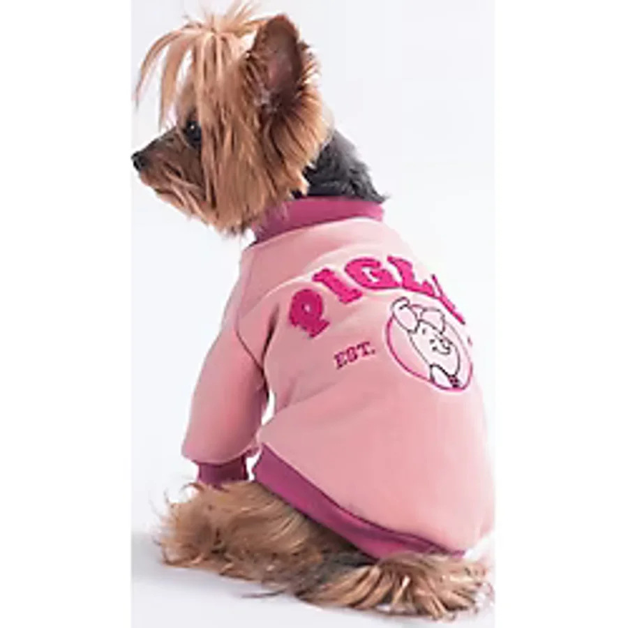 Pembe Piglet Lane Köpek Sweatshirt Köpek Sweat Köpek Kıyafeti Kedi Kıyafeti pembe