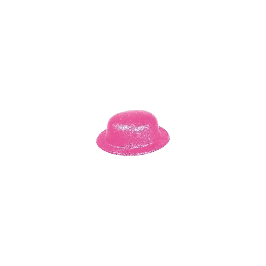 Pembe Renk Simli Melon Yuvarlak Parti Şapkası 24X26 cm