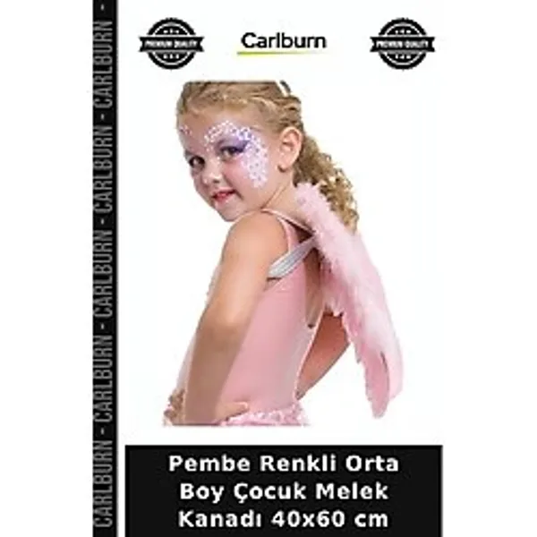 Pembe Renkli Orta Boy Çocuk Melek Kanadı 40X60 Cm Kostüm Takisi Miniklere