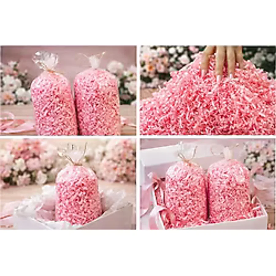 Pembe Z Zigzag Kırpık Kağıt - Hediye Kutu İçi Dolgu Süsleme ve dolgu Malzemesi 25 gr
