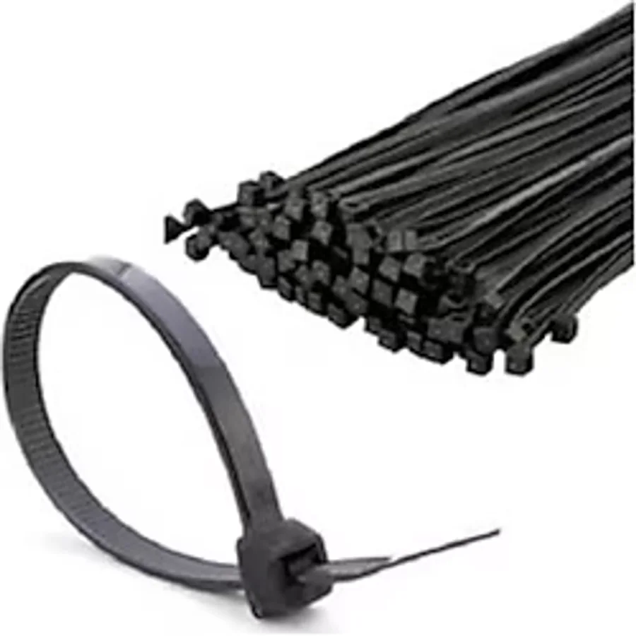 Pemsan 4.8 x 400 Plastik Cırt Kelepçe Kablo Bağı Siyah 100'lü Paket