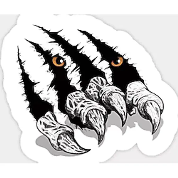 Pençe Kaplan Araba Oto Sticker Yapıştırma Etiket 17CM tr2w