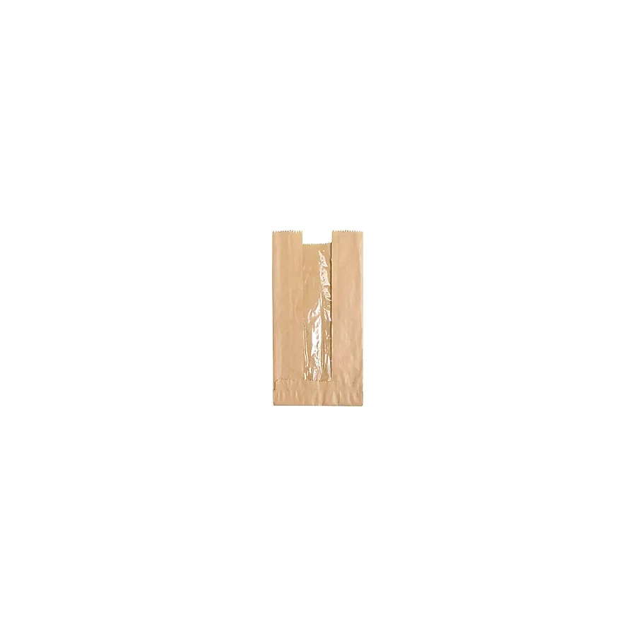 Pencereli Kraft Baget Ekmek Fırın Kese Kağıdı - Orta boy - 15 x 41 Cm. - 0.510 Kg. - Paket
