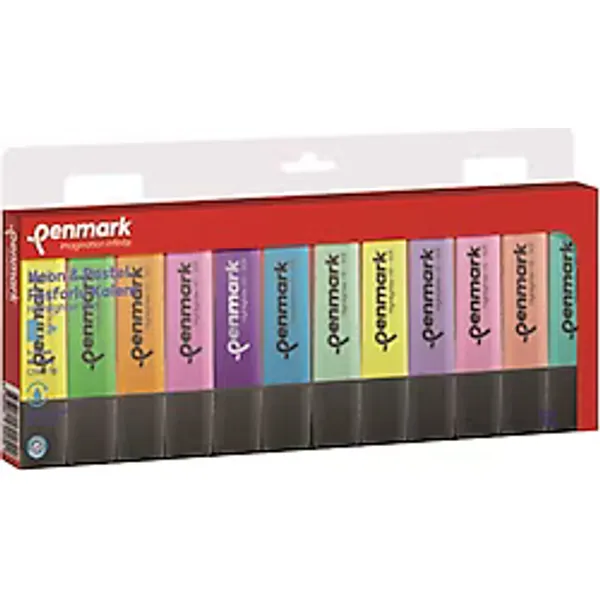 Penmark 6 Pastel + 6 Neon 12'li Fosforlu Kalem Seti