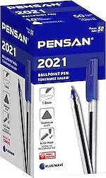 Pensan 1.0 mm 50'li Üçgen Tükenmez Kalem Mavi