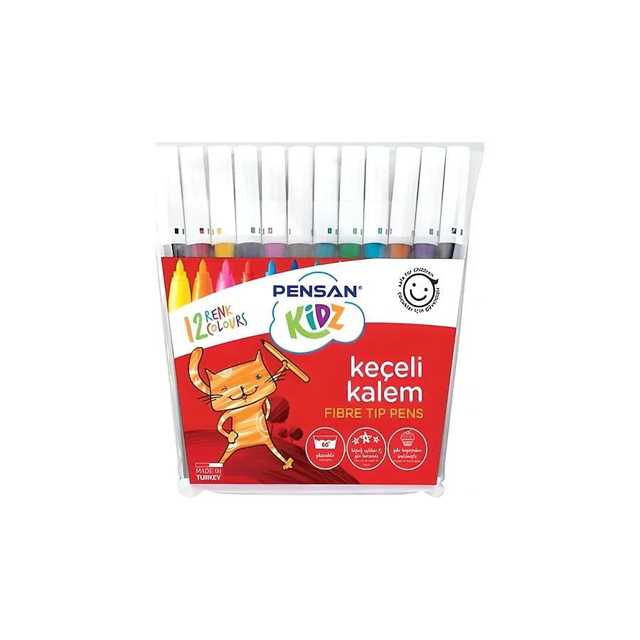 Pensan Kidz 12'li Keçeli Kalem Seti
