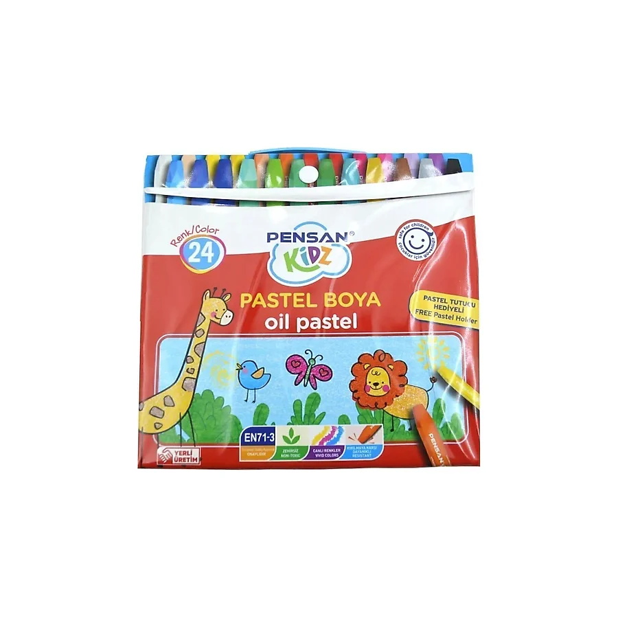 Pensan Kidz Çantalı 24'lü Pastel Boya