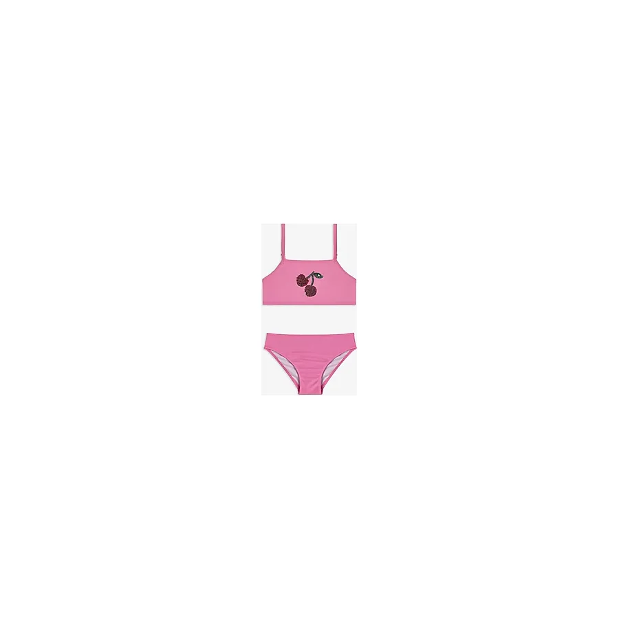 Penti Açık Pembe Kız Çocuk Cherry Halter Bikini Takımı