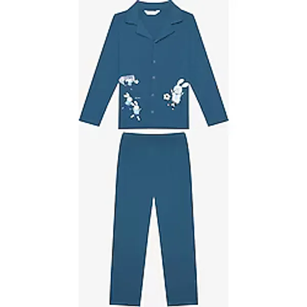 Penti Erkek Çocuk Footbunny Beyaz Gömlek Pijama Takımı - 3 - 4 Yaş