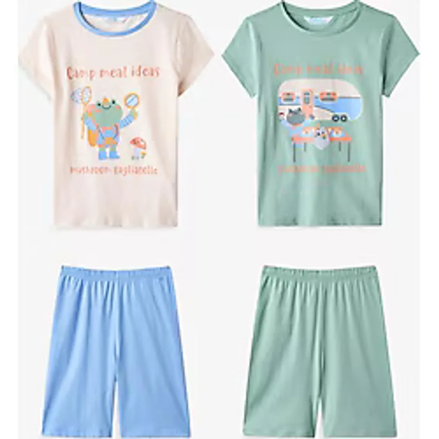 Penti Renkli Erkek Çocuk Frog Camper Pamuklu 2'li Pijama Takımı - Çok Renkli