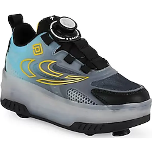 Pepino Çocuk Paten Spor Ayakkabı Tabanı Tekerlekli Çevirmeli Döner Kilitli Mekanizma Nefes Alabilir Taban Sneaker 2227 - Siyah - Turkuaz - 34