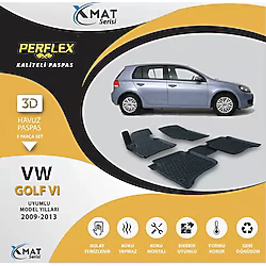 Perflex Paspas 3D Havuzlu X-Mat Golf 6 2009-2013