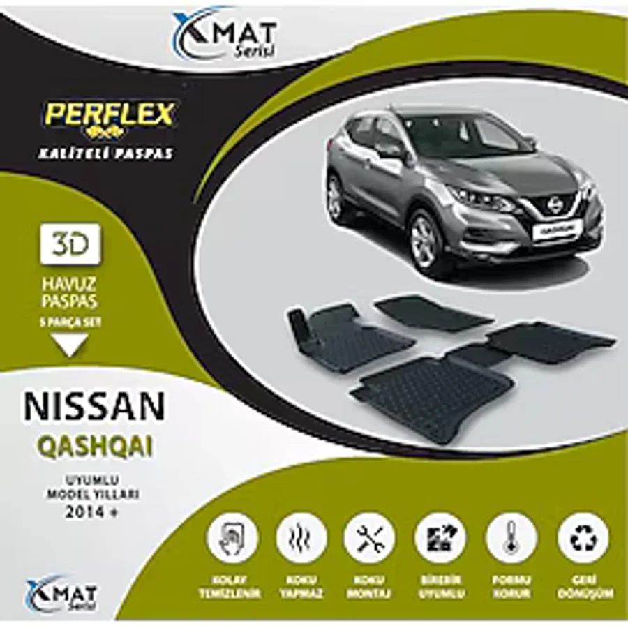 Perflex Paspas 3D Havuzlu X-Mat Nıssan Qashqaı 2014+