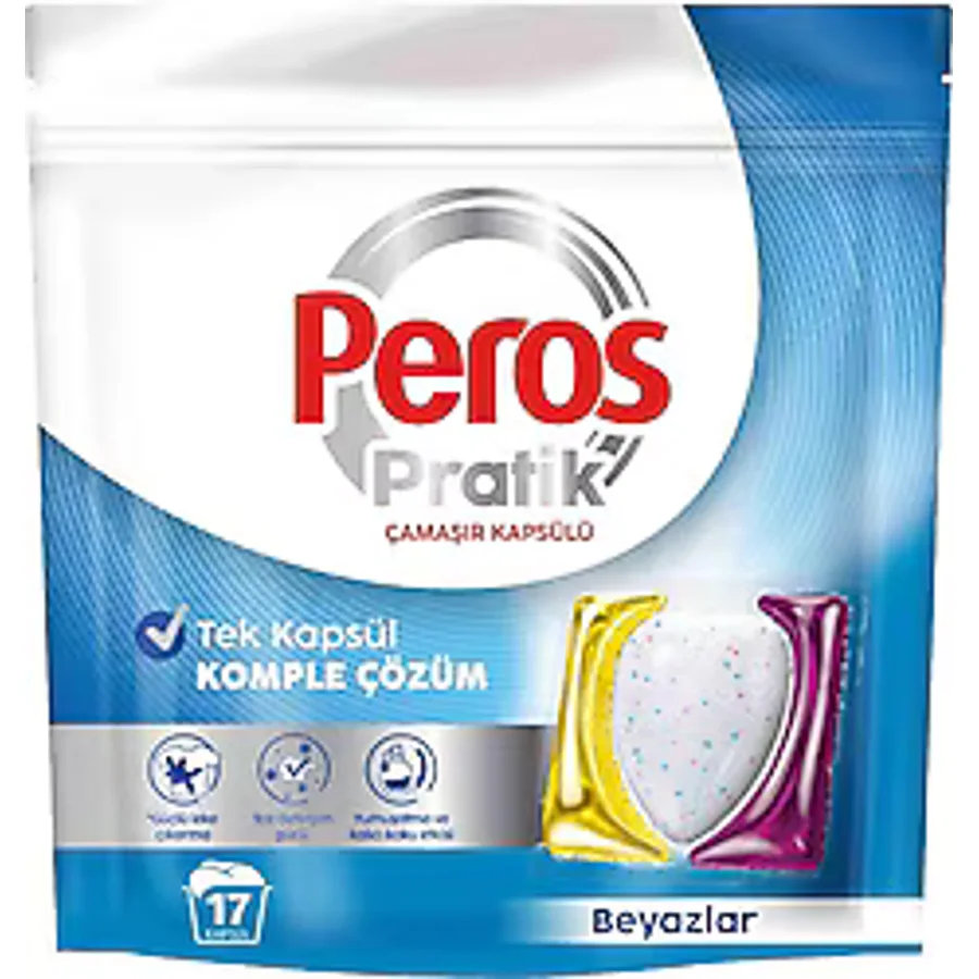 Peros Pratik Beyazlar için Kapsül Çamaşır Deterjanı 17'li
