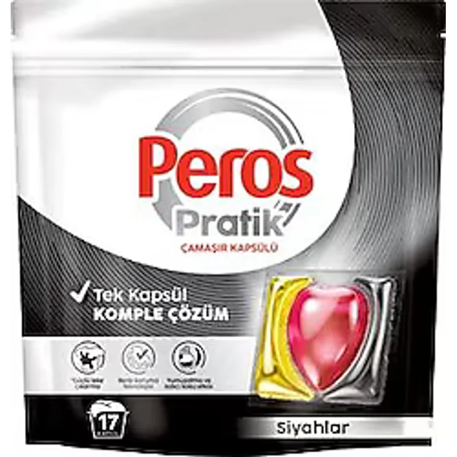 Peros Pratik Siyahlar için Kapsül Çamaşır Deterjanı 17'li
