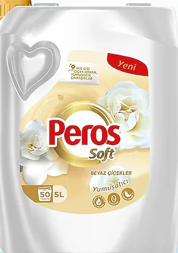 Peros Soft Beyaz Çiçekler Yumuşatıcı 50 Yıkama 5 lt