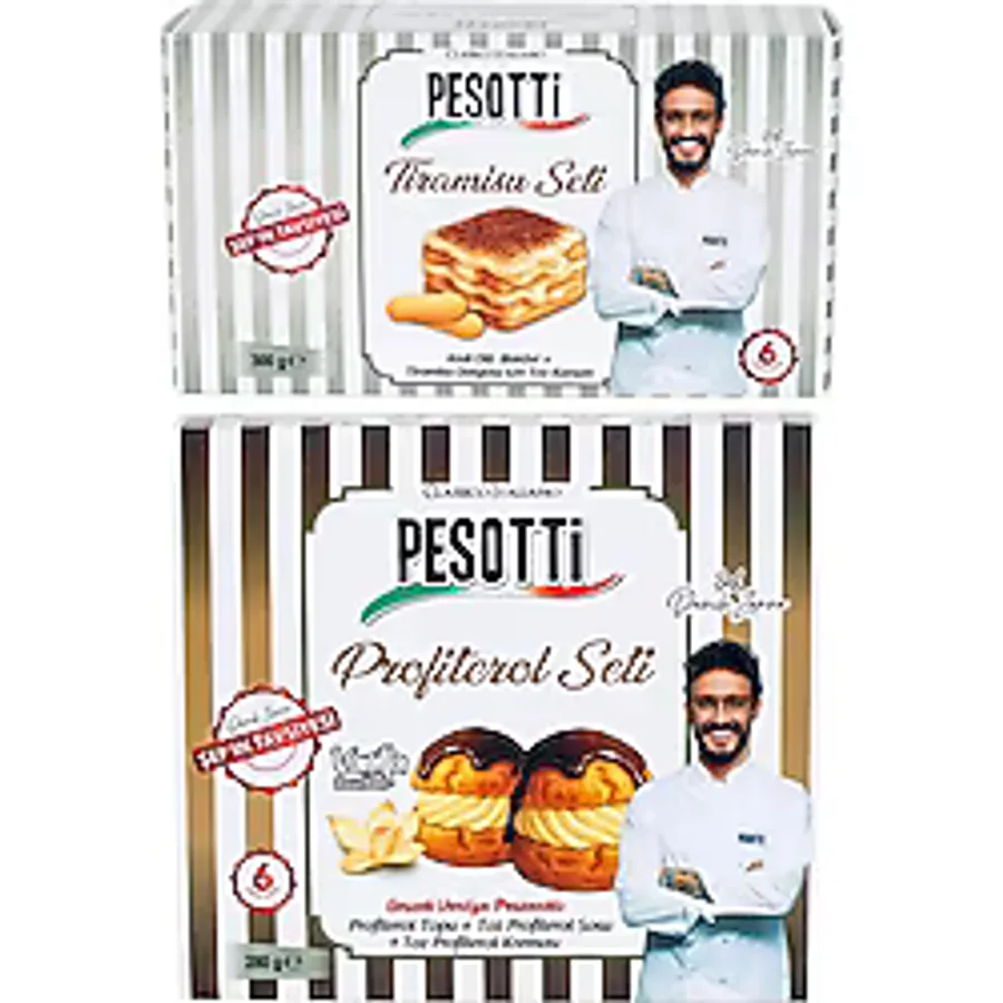 Pesotti Tiramisu Seti 300 Gr Ve Profiterol Seti 280 Gr